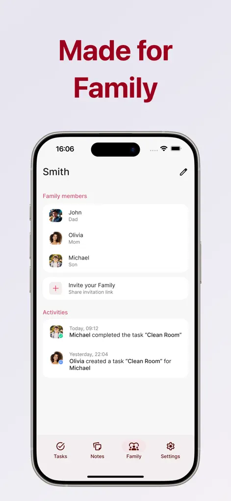 Family Organizer - In Family - Lifestyle App | MWM