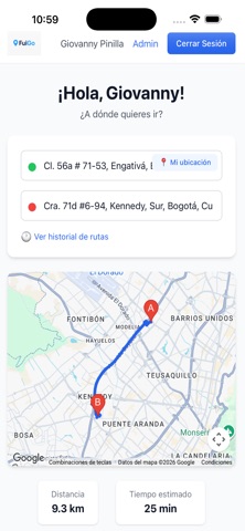 Fuigo Comparador de Transporte iPhone screenshot