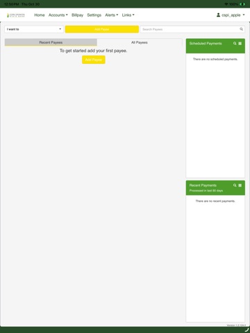 Corn Growers State Bank Mobile iPad screenshot