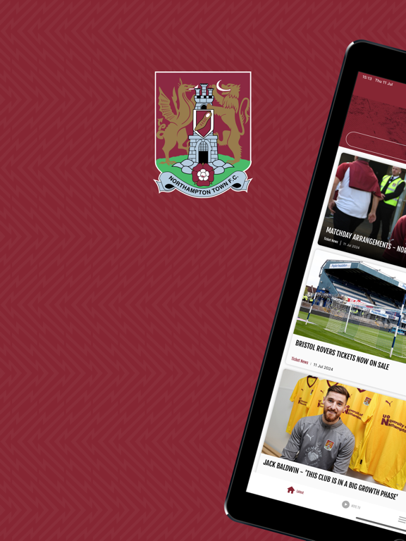 Northampton Town FC iPad screenshot 1 - Sports app