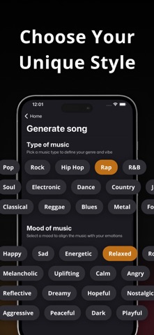 AI Music Generator・ iPhone screenshot