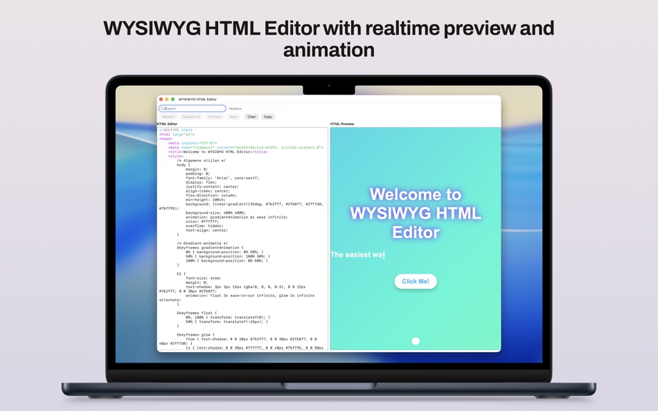 #1. WYSIWYG HTML Editor (macOS) Bởi: Wicher B Donga