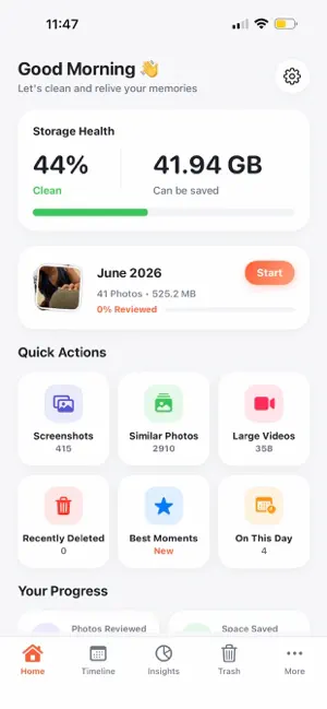 CleanDeck: Photo Delete Swipe screenshot 1