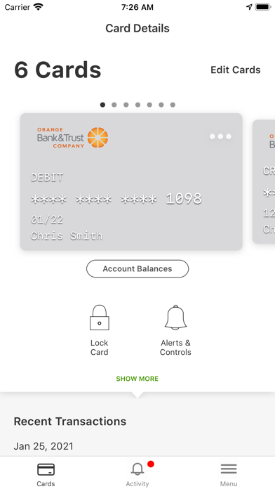 OBTC Smart Card Screenshot