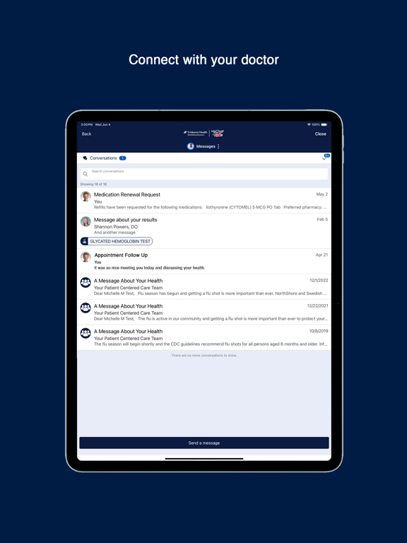 NorthShoreConnect iPad screenshot 4 - Medical app