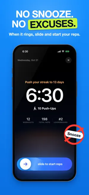 Prove: Workout Alarm screenshot 1