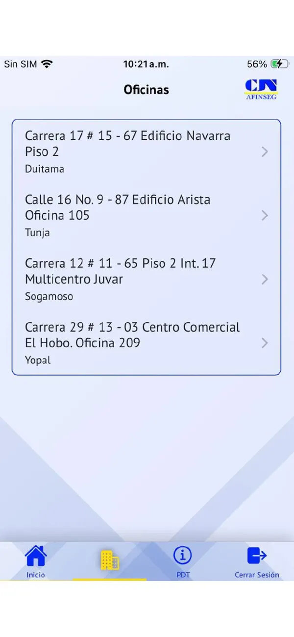 Screenshot #1 pour CJN AFINSEG