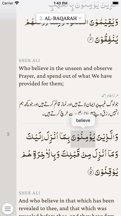 The Holy Quran  القرآن الکریم Screenshot