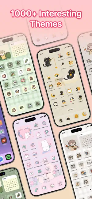 Themes 잠금 화면 위젯, 테마 아이폰 로 꾸미기 iPhone screenshot 1