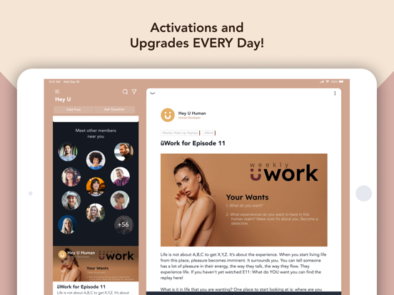 Hey U Human iPad screenshot 4 - Social Networking app