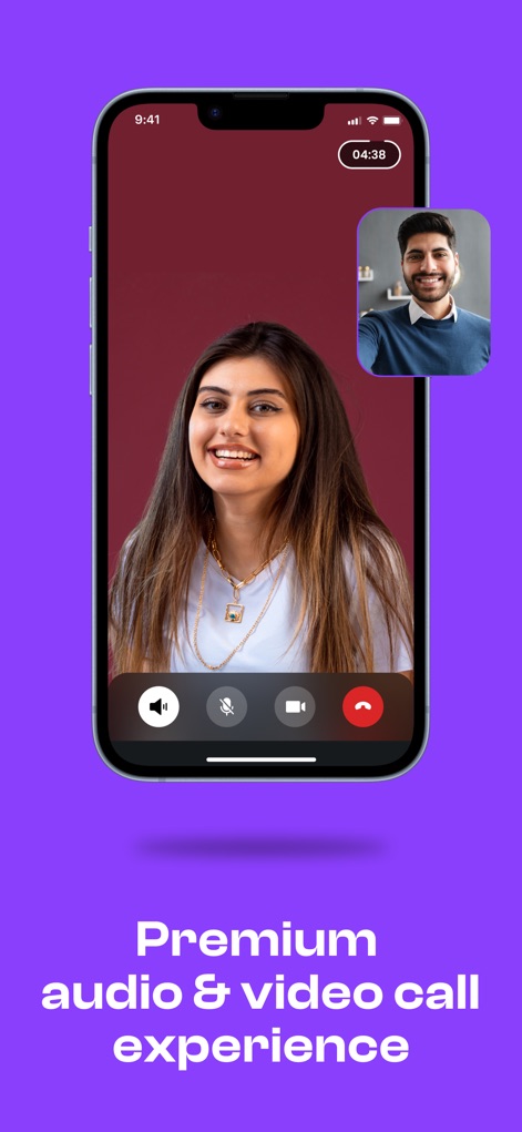 Dostt App: Talk & Feel Better - Experience crystal-clear communication, featuring intuitive on-screen call controls and a prominent active call timer for convenience.