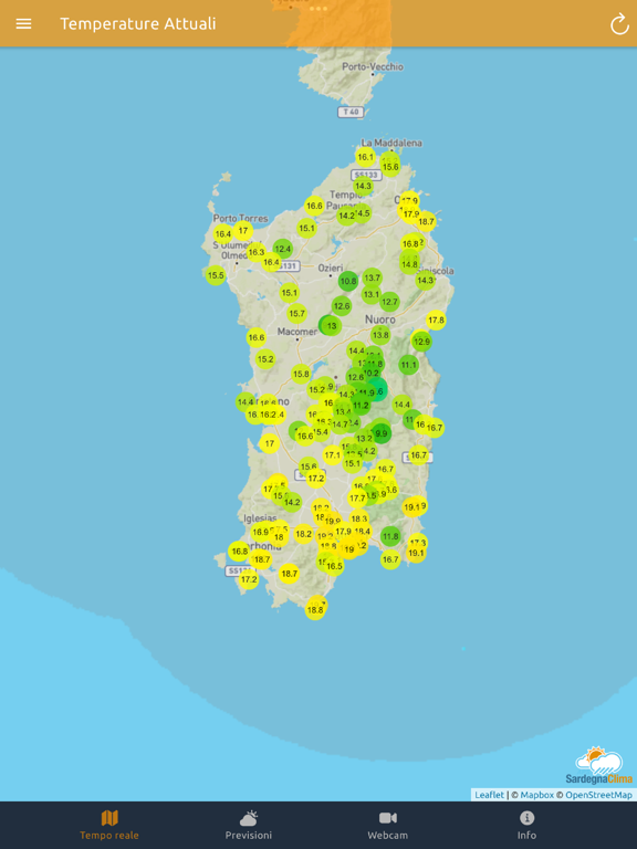 Sardegna Clima Pro iPad screenshot 7 - Weather app
