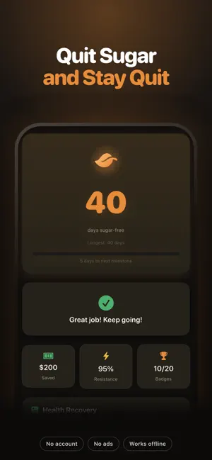 NoSugar: Quit Sugar Challenge screenshot 1