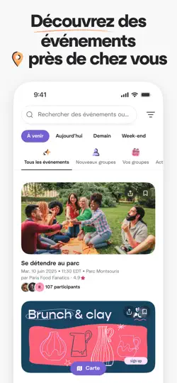 Capture d'écran de Meetup : événements Et Groupes sur iPhone 2