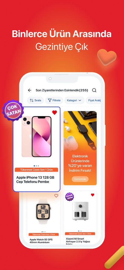 D&R - A interface de navegação exibe uma gama diversificada de produtos, apresentando "Filtros de Pesquisa" para refinar os resultados e distintivos de "Mais Vendidos" para orientar a escolha do usuário.