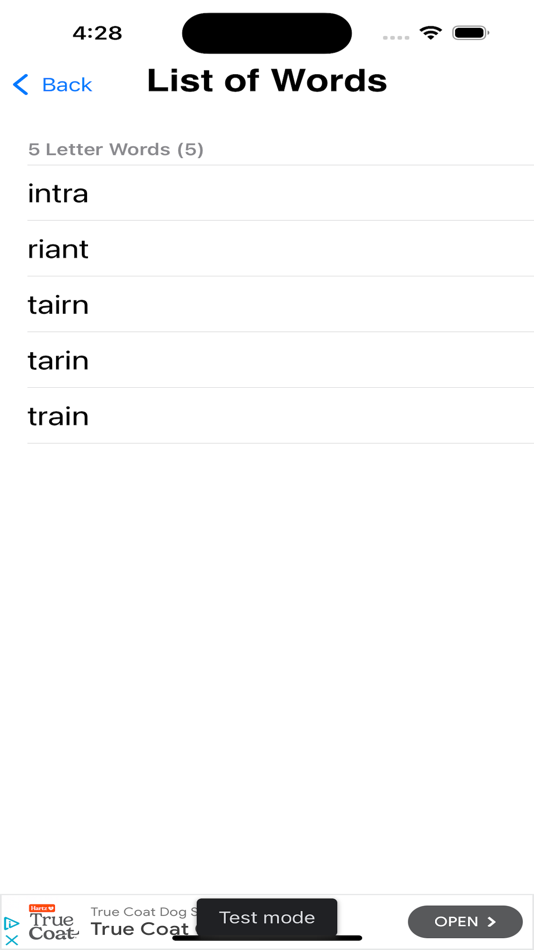 #2. Jumbled Word Solver (iOS) Podle: Madras Venkatesh