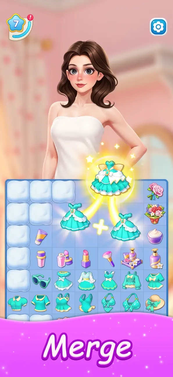 Merge Fashion: Romance Story iOS Mod IPA screenshot 6 - iOS game interface