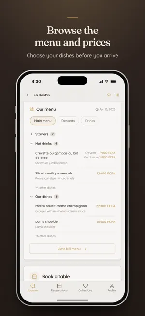 Tabora CI: Abidjan Restaurants screenshot 3