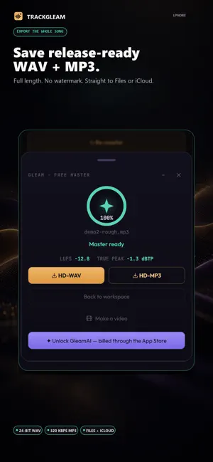TrackGleam: AI Music Mastering screenshot 3