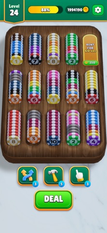 Casino Chip Sort iPhone screenshot