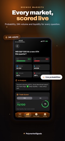 PolymarketSignals Screenshot 2 of 4