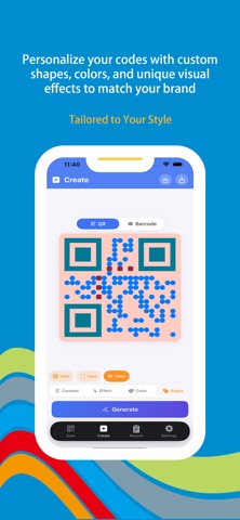Wonder QR - QR Code Generator iPhone screenshot