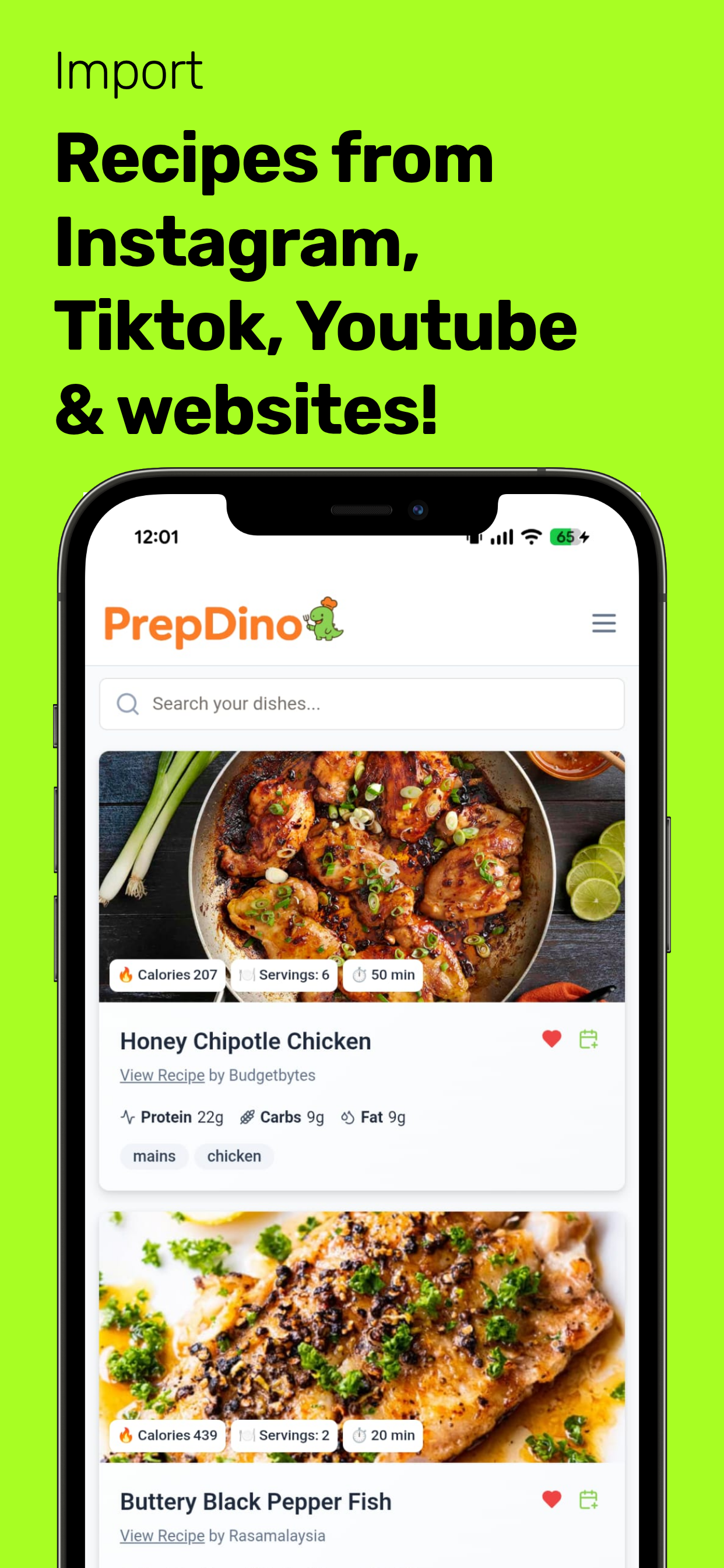 PrepDino: Recipes, Meal Plans screenshot 2