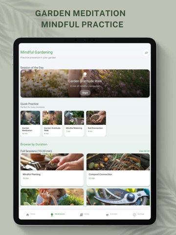 Garden Meditation & Wellness iPad screenshot