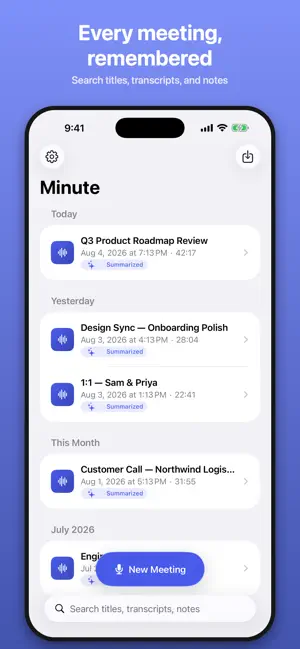 Minute – Meeting Notes screenshot 3