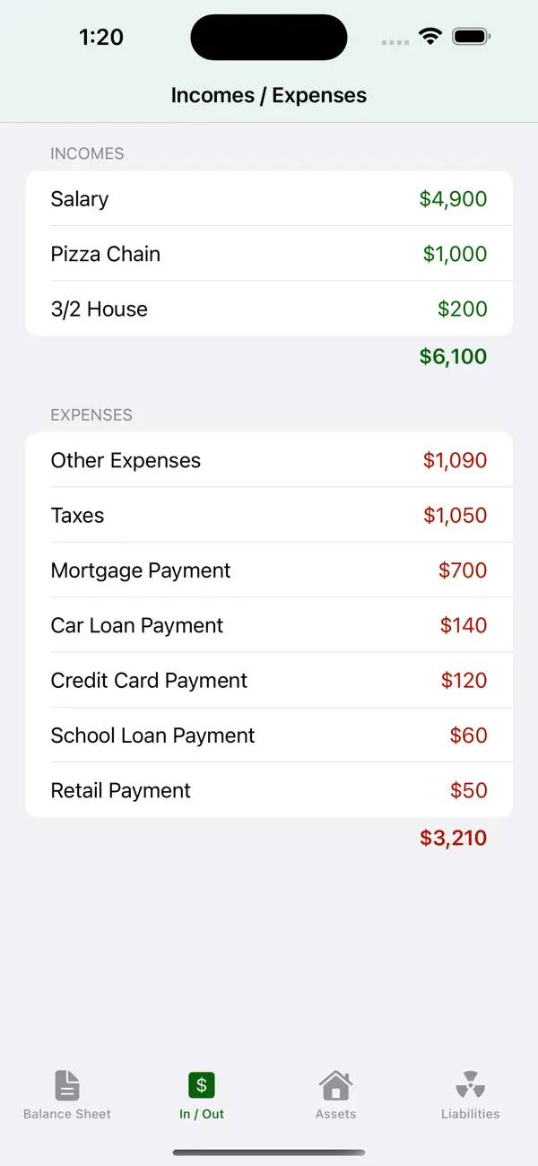 Screenshot #3 pour Cashflow Balance Sheet