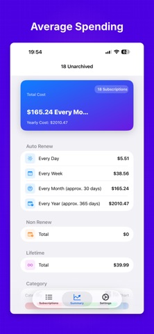 SubBill - Subscription Bill Screenshot 3 of 7