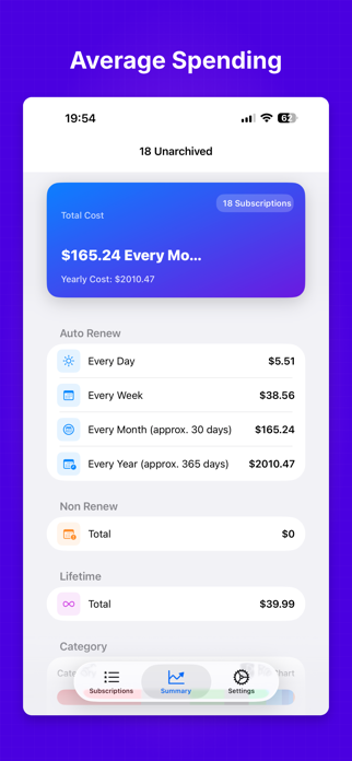 SubBill - Subscription Bill Screenshot 3 of 7