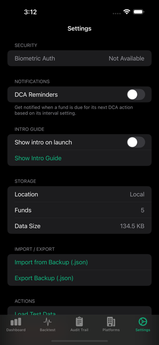 EscapeMint: DCA Tracker Screenshot 2 of 5