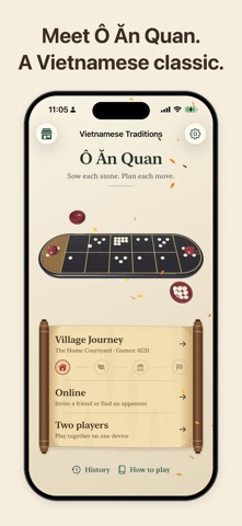 Captura de pantalla 1 de O An Quan: Vietnamese Mancala