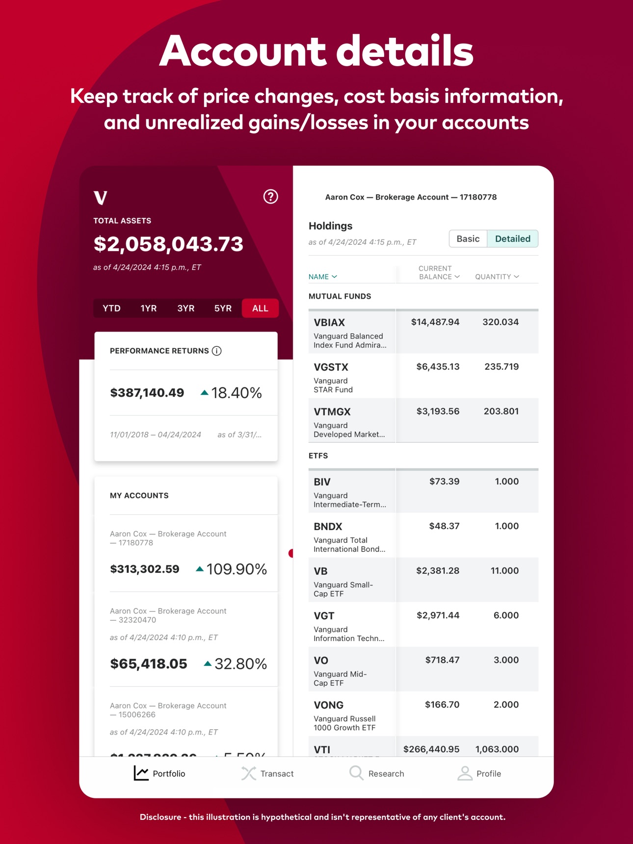 Vanguard: Save, Invest, Retire screenshot 1