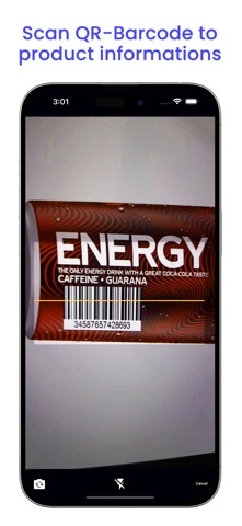 Supermarket QR Barcode Scanner iPhone screenshot