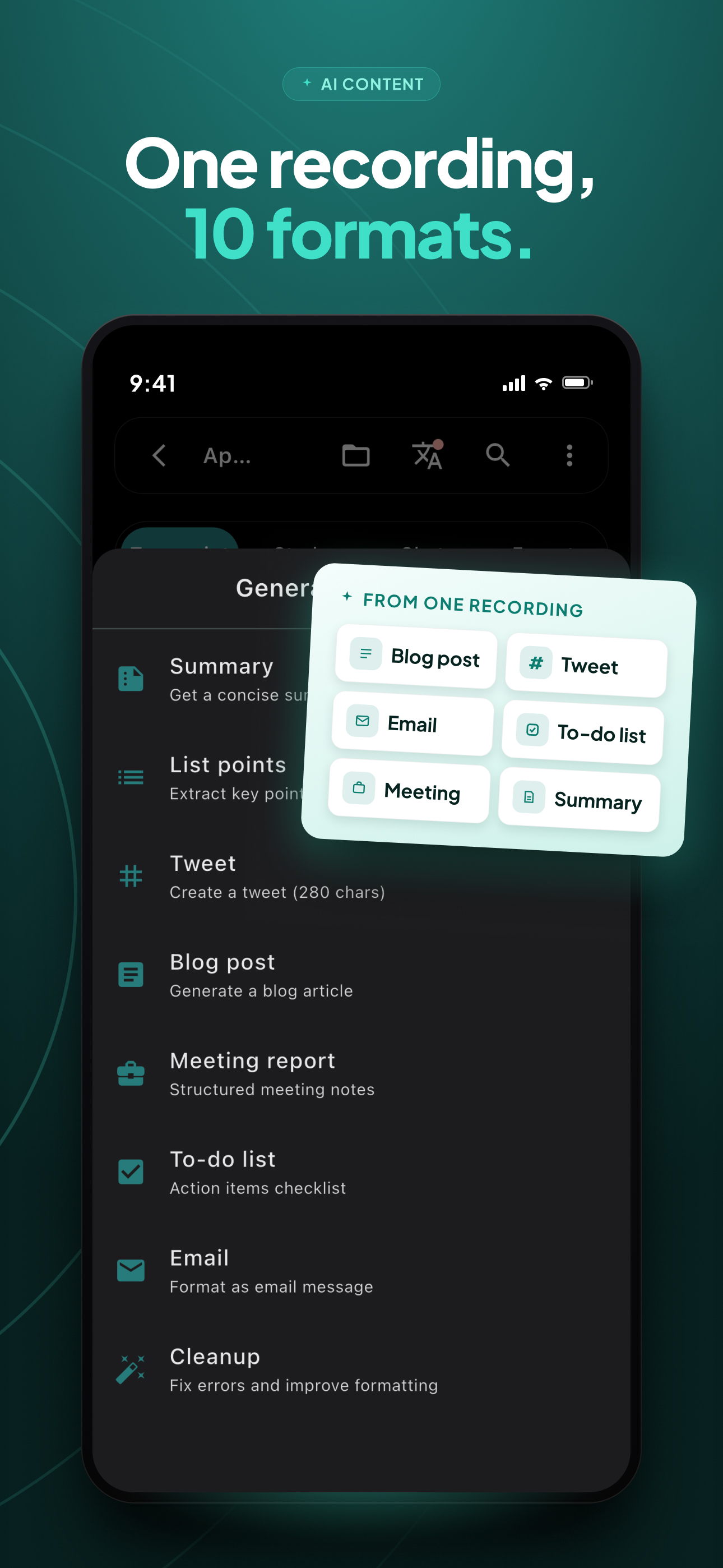 Voice Memo Transcribe AI - Soz screenshot 3