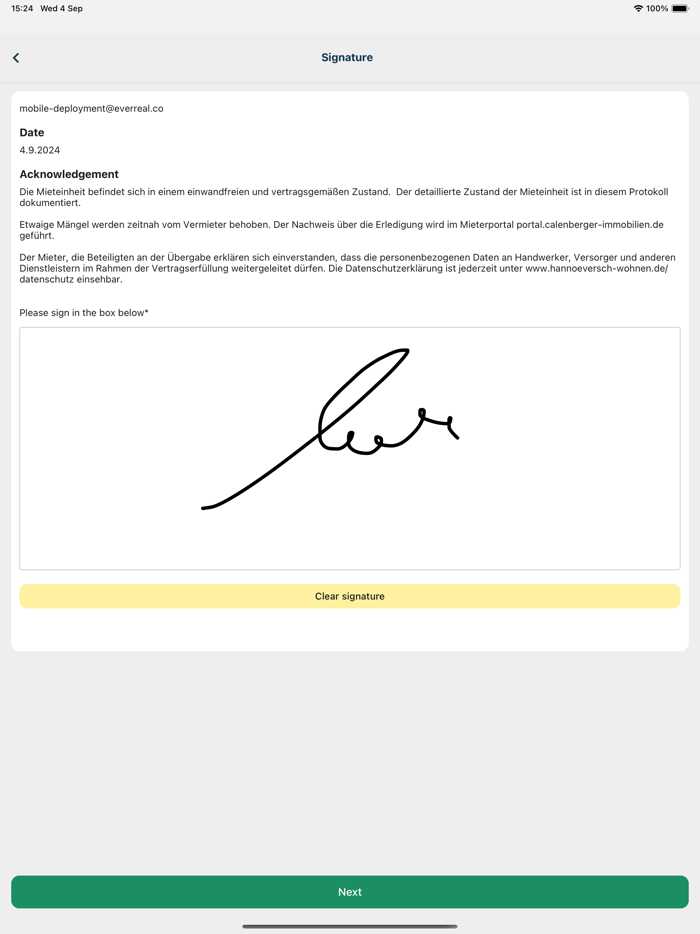 EverMove - Wohnungsübergabe