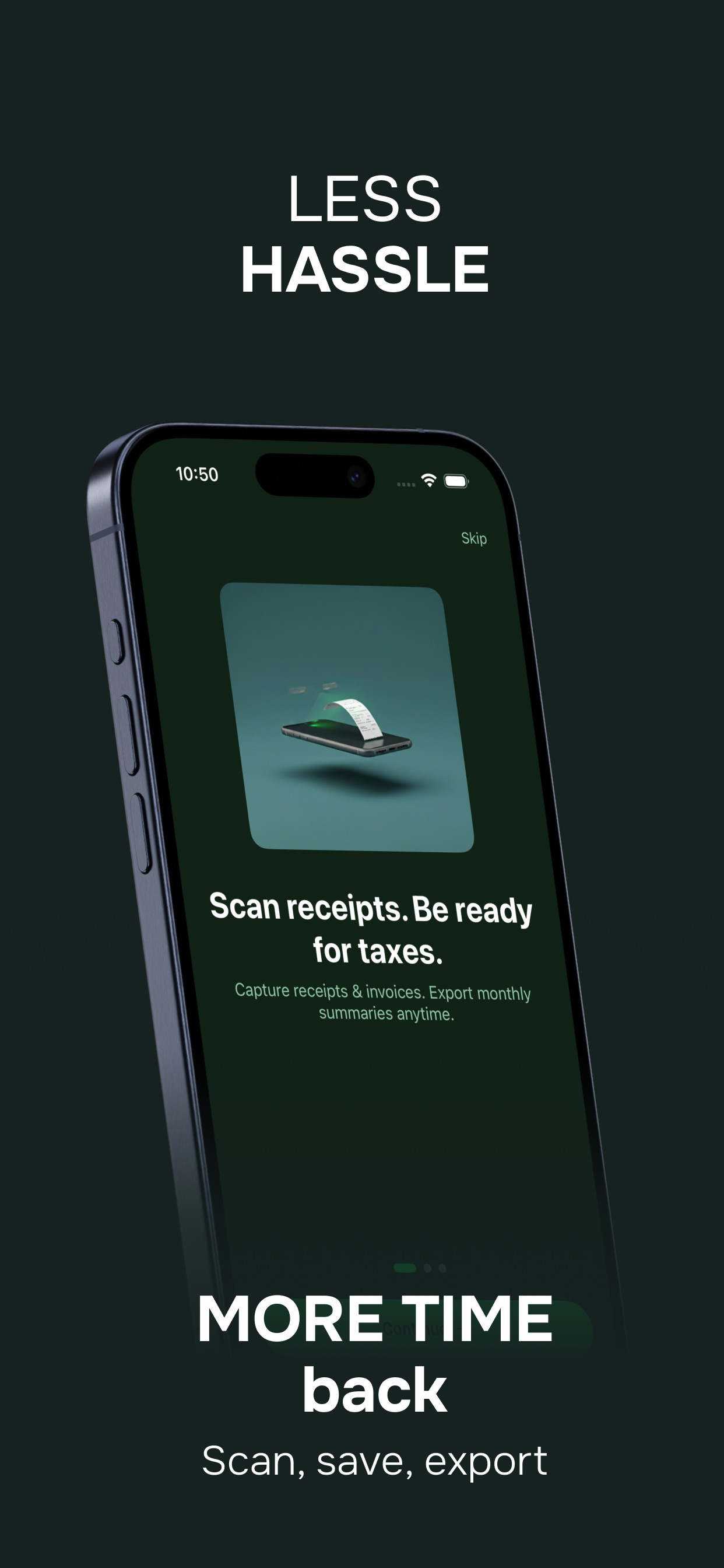 Receipt Scanner – Tax Export screenshot 1