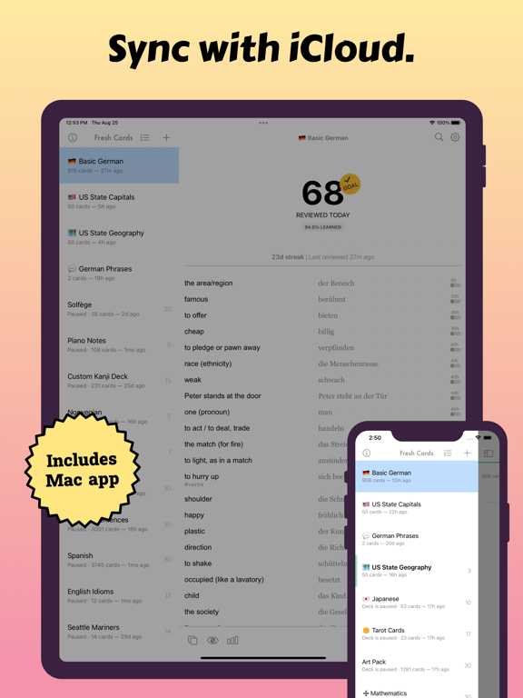Screenshot #6 pour Fresh Cards - Flashcards