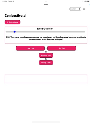 Rizz Ignite iPad screenshot