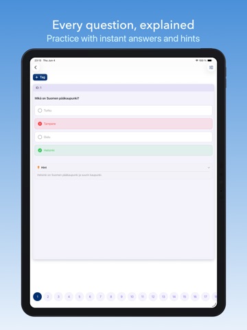 Kansalaisuuskoe ◎ iPad screenshot