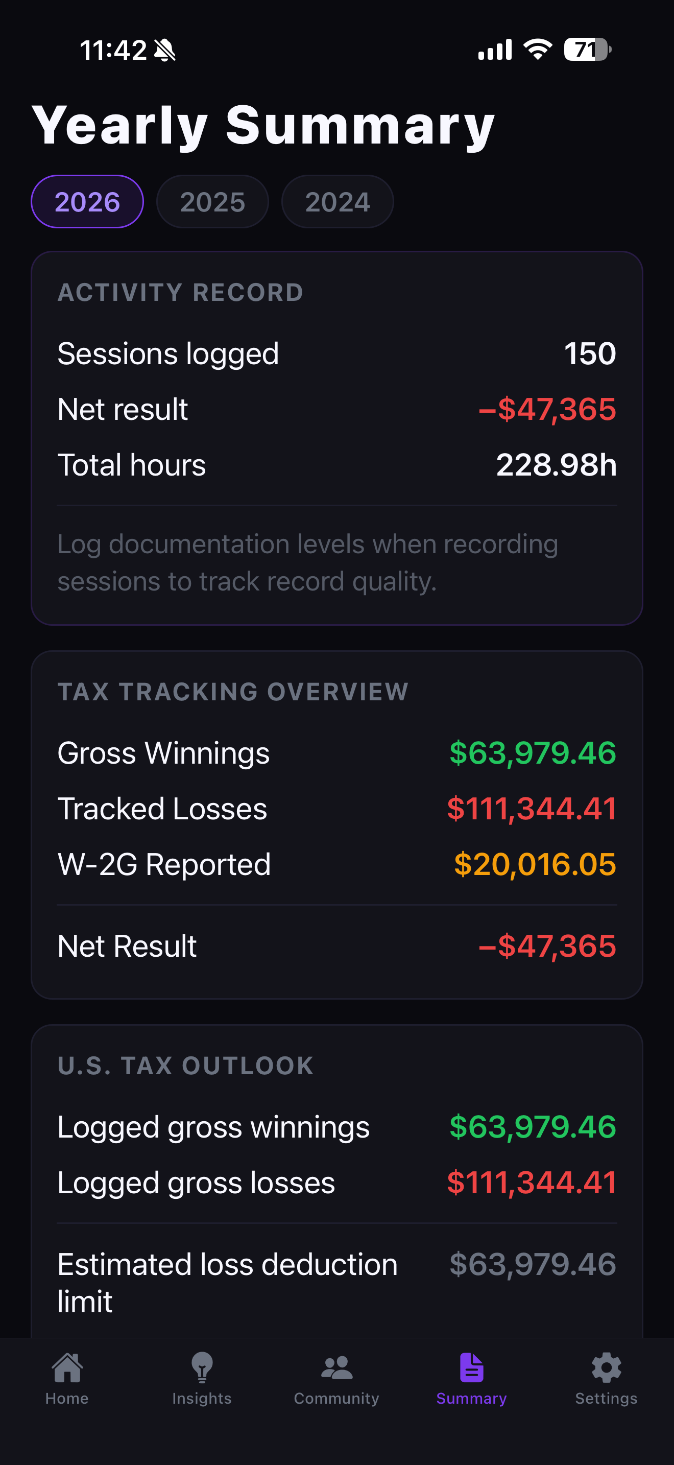 ChipLog Casino Tracker screenshot 3