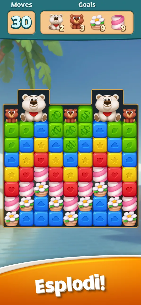 Merge & Blast: Dream Island iOS Mod IPA screenshot 1 - iOS game interface