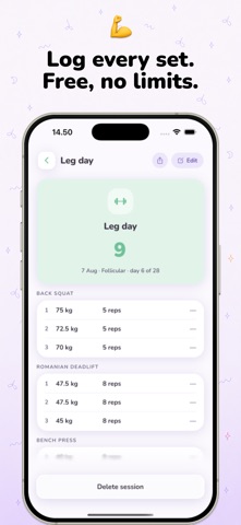 Lunia: Cycle Workout Log Screenshot 4 of 10