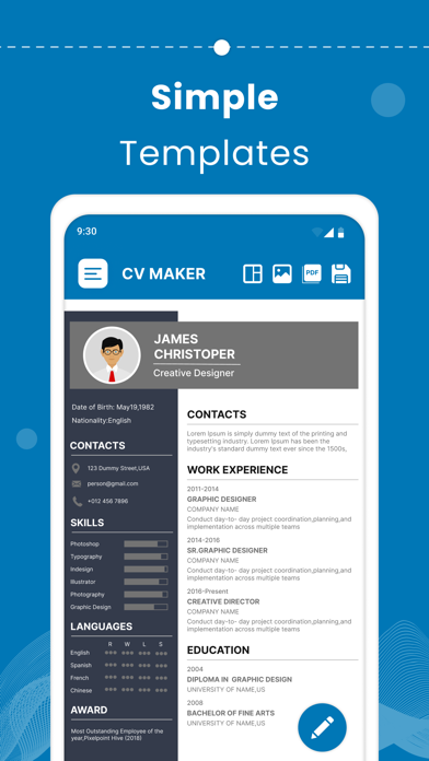 ResumeArt CV Maker Appのおすすめ画像4