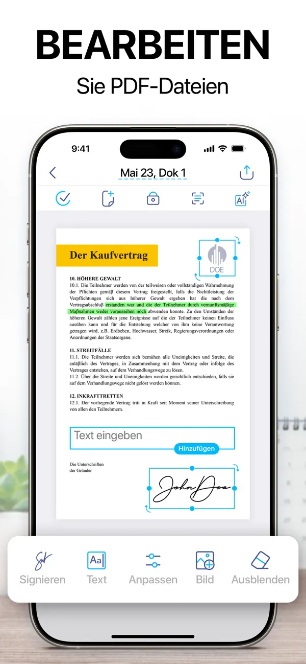 iScanner - Dokumenten Scanner iPhone App Screenshot 3 – Wirtschaft
