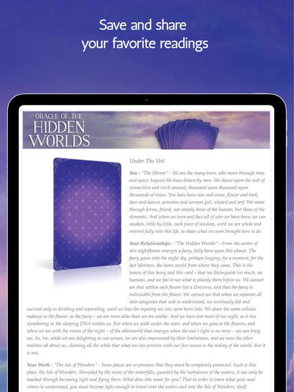 Oracle of the Hidden Worlds iPad screenshot 9 - Lifestyle app