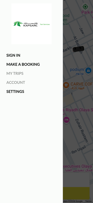 KAPSARC Taxi. Screenshot 1 of 2