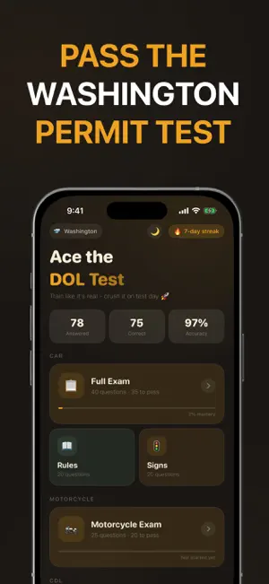 Washington DMV Test 2026 screenshot 1